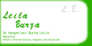 leila burza business card